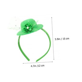 Outanaya Green Top Hat Headband Unique Headdress Green Hair Ties Dress up Hair Accessories St Patrick s Day Hair Accessories Hair Wear Face Hair Ribbons Festival Headdress Plastic