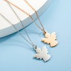 Set of 2 Rose Gold Angel Friendship Necklace Set for