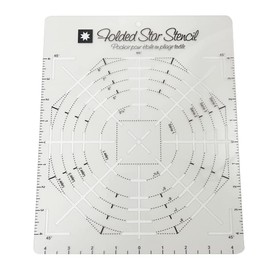 Folded Star Hot Pad Interfacing Templates Sewing Stencil Guide Ruler 9''x11'' PET Quilting Pad for Beginners Crafts Folded Star Hot Pad Interfacing Template 8" Squared