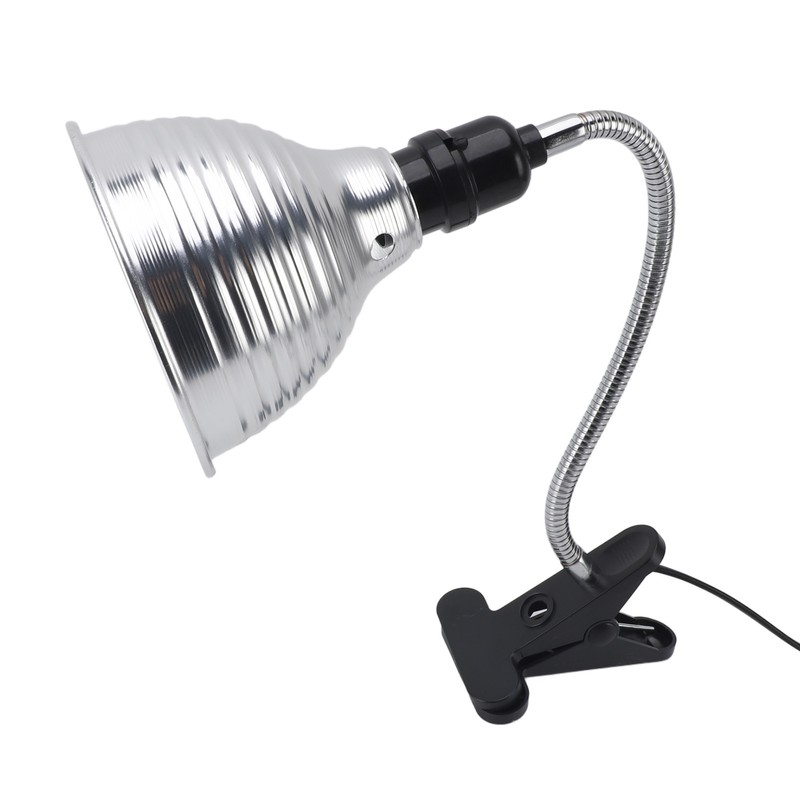 Reptile Heat Lamp Fixture Adjustable Rotate Clamp for Pet Heating