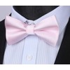HISDERN Bow Tie Men's Already Tied Adjustable Bow Plain Paisley