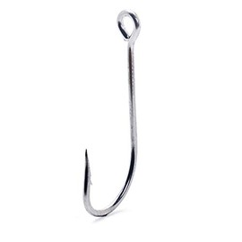 Mustad 34009 Classic O' Shaughnessy Stainless Steel Forged Large Ring Hook (100-Pack), 34009-SS-5/0-100, Size 5/0