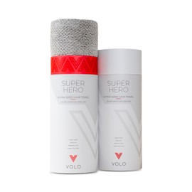 VOLO Hero Luna Gray Hair Towel | Ultra Soft, Super Absorbent, Quick Drying Nanoweave Fabric | Reduce Dry Time by 50% | Towel Wrap for All Hair Types | Anti Frizz & Anti Breakage | Reusable Packaging