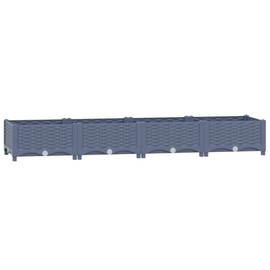 SVRCK Enhance Your Garden with Raised Bed Planter, Durable Polypropylene, 63" x 15.7" x 9.1", Elegant Blue Gray