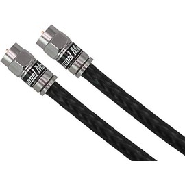 Channel Master CM-3701 RG-6 Coaxial Cable with F-Type Weatherproof Compression Connectors - 3 FT Black