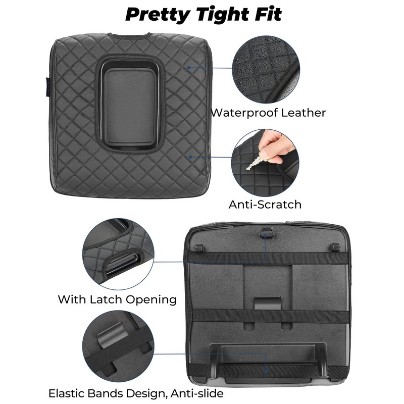 ISSYAUTO Center Console Cover Compatible with Silverado Sierra 2014-2018 with