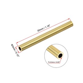 TA-VIGOR Rundrohre aus Messing, 3 mm Außendurchmesser, 0,5 mm Wandstärke, 300 mm Länge, hochfest, nahtlos, gerade, Rohre für Heimwerker, Handwerk, Gartenarbeit, Hobby-Modell, 30 Stück