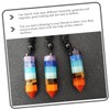 Baluue 2pcs Chakra Crystal Necklace Men Women Pendant Jewelry for