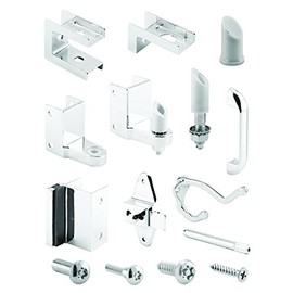 Sentry Supply 656-8615-T Out-Swinging Door Pack, 1 In. Door, 1-1/4 In. Post, Zamak Construction, Chrome Finish (Kit)