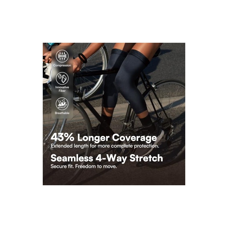 Vital Salveo-Sports and Outdoor Compression Long Knee Sleeve Support- Germanium