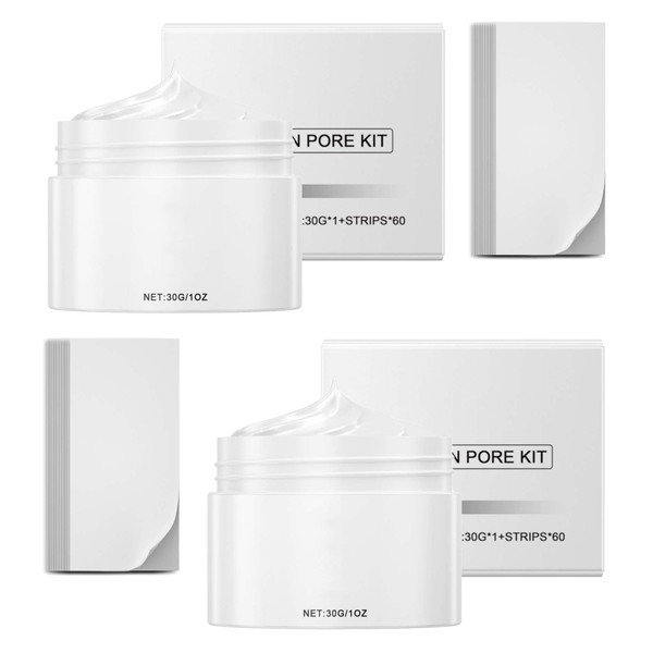 2 Stück Blackhead Remover,30 ML Mitesserentferner Stripes,Blackhead Remover Strips,Gesicht und