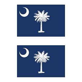 Two Pack South Carolina Flag Sticker FA Graphix Decal Adhesive Vinyl State South Carolinian SC