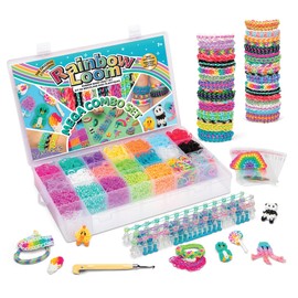 Rainbow Loom® MEGA Combo Set, Features 7000+ Colorful Rubber Bands, 2 step-by-step Bracelet Instructions, Organizer Case, Great Gift for Kids 7+ to Promote Fine Motor Skills