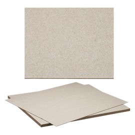 PATIKIL 12.5x10x0.04" Chipboard Sheets, 10Pcs Thick Book Board Binders Board Sturdy Bookbinding Supplies for Book Binding Cover, Gray