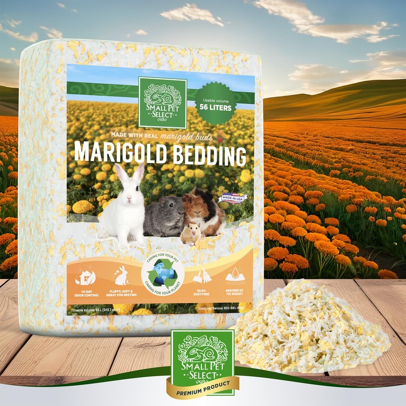 Small Pet Select - Natural Paper Bedding with Real Marigold