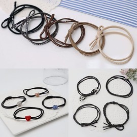 Mini Art Hairband & Hair Tie Set (Select 1) Cubic Zirconia, Pearl, Ribbon, Elastic / 헤어밴드 머리끈 세트 큐빅 진주 리본 고무줄 택1