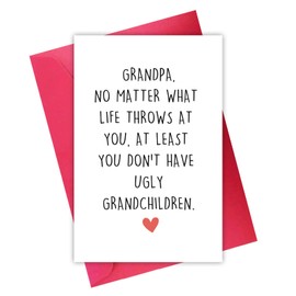 Ygyhiey Happy Grandfather Fathers Day Card, Humor Fathers Day Card Gifts from Grandson Granddaughter, Funny Fathers Day Card Gifts for Grandpa, Father's Day Card Grandpa
