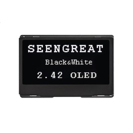 2.42 inch OLED Display Module - 128 x 64 Resolution, SPI/I2C, Fits Raspberry Pi/Arduino, SSD1309 Driver Chip with Metal Case (White)