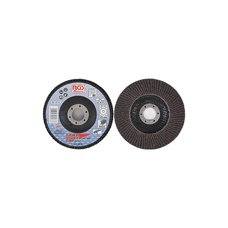 BGS Fan Grinding Disc Diameter 125 mm Grit Size 80
