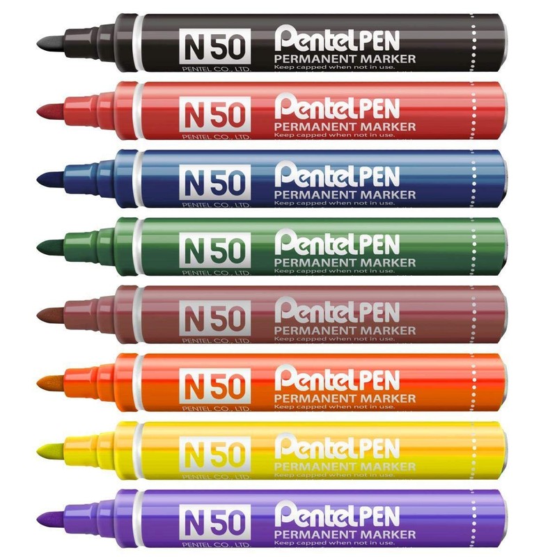Pentel N50 AE Aluminium Casing (Pack of 12) Black