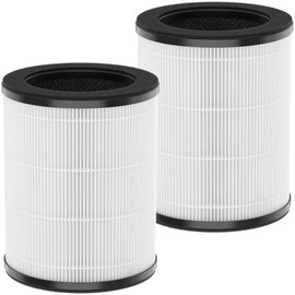 Elnuliros BS-20 Replacement Filter Compatible with Slevoo BS-20 Air Puri-fier, 3 Stage Performance Filter with H13 True HEPA layer, Activated Carbon layer and Pre-filter, 2 Pack
