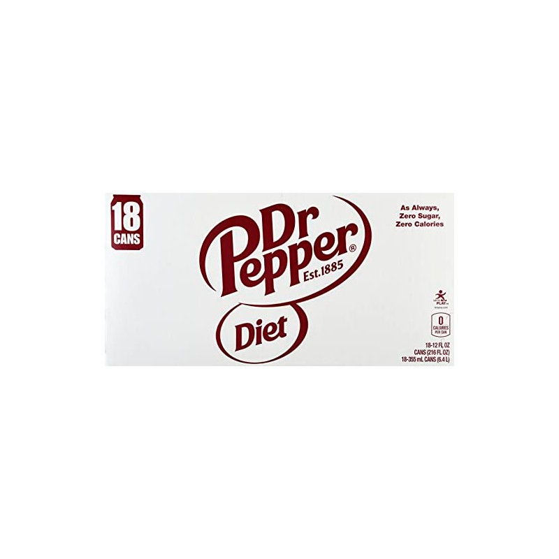 Dr Pepper, Diet Cola, 18 Pack, 12 Fl Oz Cans