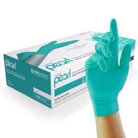 Unigloves Green Pearl - 100 Disposable Nitrile Gloves - Medium