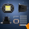 Nilight 4PCS 42W Flush Mount LED Light Pods Upgraded Spot