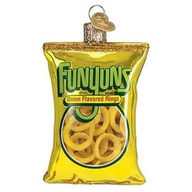 Old World Christmas Funyuns Glass Hanging Ornament