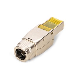 DIGITUS DN-93838 - Network Connector Cat 8.1 - 1 Piece - 360° Shielded - RJ45 Field Connector Cat-8.1 - Tool-free Assembly - 2000 MHz - 25/40GBase-T - 40 Gbps - AWG 26/7 to AWG 22/1