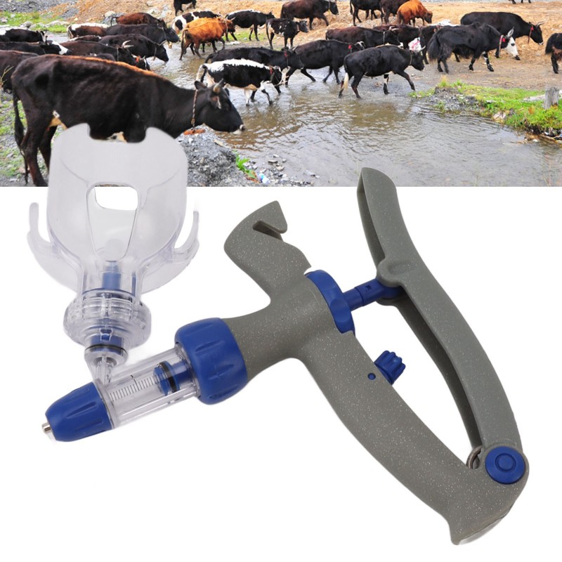 Livestock Syringe 0.1 to 2ml Continuous Syringe Adjustable Stainless Steel