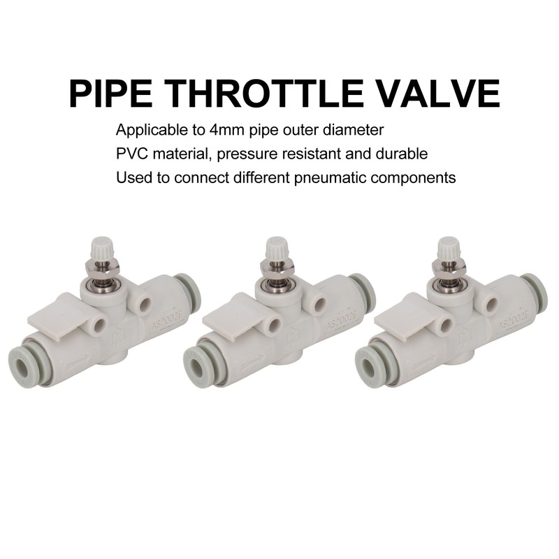 5PCS Throttle Valve Straight Through PVC Regulating Valve Pneumatic Fittings