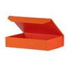 OBMMIRAO Orange Gift Box with Lid 12x8x2.5 Inches, Shirt Gift