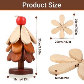 Tree Design Coasters - Wooden Trivet - Tree Trivet - Anti-scalding Wooden Coaster for Kitchen, Table Decoration & Teapots, Insulation Pad for Hot Pans & Bowls