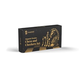 Knightfold Magnetic Wooden Chess and Checkers Set
