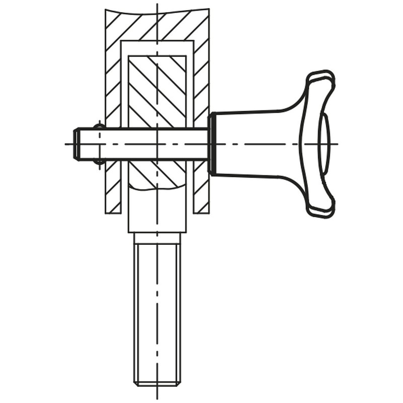 Toggle Ball Nyloc Locking Pin Shape A THERMOPLASTIC, Diameter 6