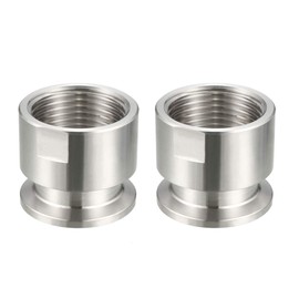 uxcell Sanitary Pipe Fitting KF25 Female Threaded 1 PT to Tri Clamp OD 40mm Ferrule 2 Pcs