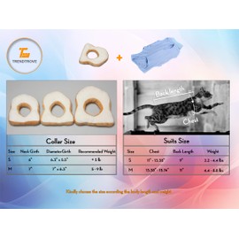 2PCS Cat Cone Collar and Cat Recovery Suit, Anti-Bite, Stop Licking Wounds, Adjustable Soft Elizabethan Cone, Cat Onesie for Female Cat After Surgery