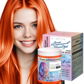 Joyful Young Vegan Semi Permanent Hair Color Mask - 10.15OZ Color Depositing Conditioner for Color-Treated Hair - Plant-Based Enhances & Tones Hair Dye - Ammonia, Paraben & Sulfate-Free (HOT PINK)