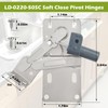 LD-0220-50SC Soft Close Pivot Hinges Pair of Self Closing Cabinet