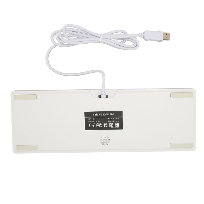 Gaming Keyboard USB 61 Keys Ergonomic Contrast Color 6 RGB