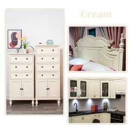 Jungarian Furniture Paint Kit 5oz with Tools - Water-based & Low Odor All-in-One No Sanding - Matte Finish Indoor Outdoor Wood Paint for Cabinets, Doors, Tables and Dressers, Cream