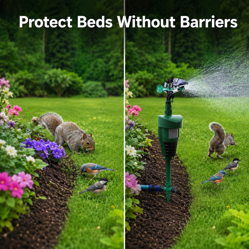 Motion Activated Animal Deterrent Sprinkler – Garden Water Jet Pest