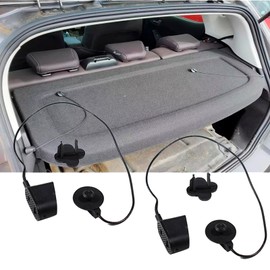 2Pcs Parcel Shelf String Cord Compatible with Ford Fiesta MK8 Petrol 2017-2021 2423830, Black Rear Parcel Luggage Shelf Load Cover String Cord