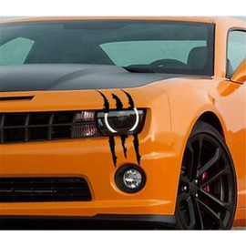 Claw Marks Headlight Decal Available in Twelve Colors!. Genuine ViaVinyl Brand Vinyl Sticker/Decal for Sports Cars (Yellow)