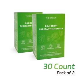 Goji Berry Chrysanthemum Tea [LXXM] Goji Berry Dandelion Chrysanthemum Medlar honeysuckle | with a Natural Blend of 8 Herbal Ingredients | 150g per Pack - quantity: 30 Count ( Pack of 2 )