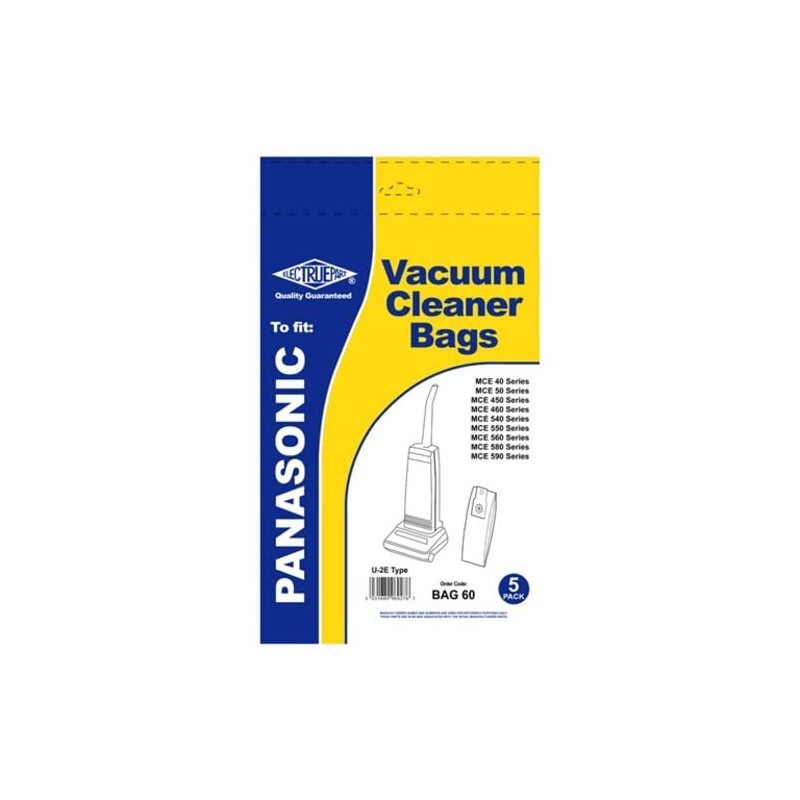 Electruepart BAG60 Panasonic U20E Vacuum Dust Bags (Pack of 5)