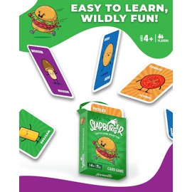 Slapburger – Fast-Paced Family Card Game for Kids Ages 4-12, Teens & Adults – Fun Slap Game Like Slap Jack, War, Slamwich – Easy to Learn, 2-6 Players, Great for Game Night, Travel, Classroom, Birthda
