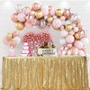 PartyDelight 6ft Gold Sequin Table Skirt for Round/Rectangle/Square Table for
