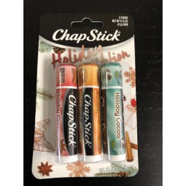 ChapStick Holiday Collection Trio - Cinnamon, Caramel Crème, Cocoa (NEW)